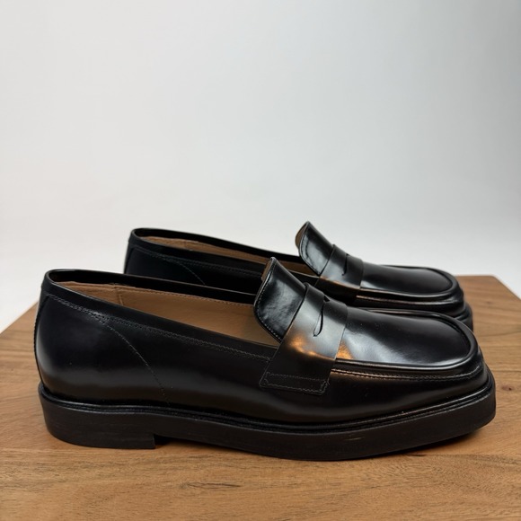 Flattered Shoes - New‎ $325 Women's Flattered Ilse Black Leather Penny Loafer Shoe Size 36 US 6 M
